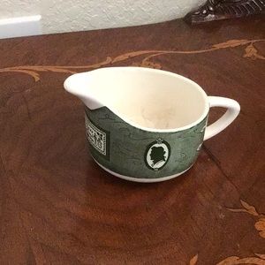 1950s Vintage Colonial Homestead Creamer / Gravy Bowl, Green